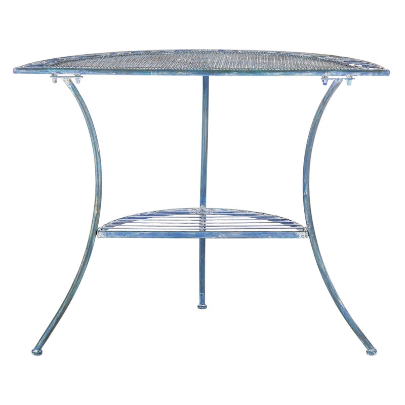 SAFAVIEH Outdoor Jaquelin Table d'appoint victorienne à 2 niveaux en fer – 39 L x 21 P x 32 H – 39Lx21Px32H