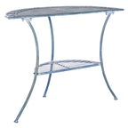 SAFAVIEH Outdoor Jaquelin Table d'appoint victorienne à 2 niveaux en fer – 39 L x 21 P x 32 H – 39Lx21Px32H