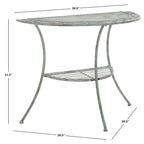 SAFAVIEH Outdoor Jaquelin Table d'appoint victorienne à 2 niveaux en fer – 39 L x 21 P x 32 H – 39Lx21Px32H