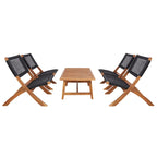 SAFAVIEH Ensemble café Almine 5 pièces en bois d'acacia – 24Px45Lx28H