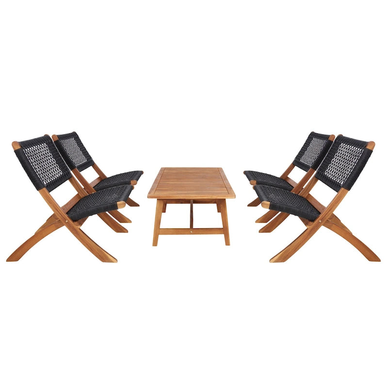 SAFAVIEH Ensemble café Almine 5 pièces en bois d'acacia – 24Px45Lx28H