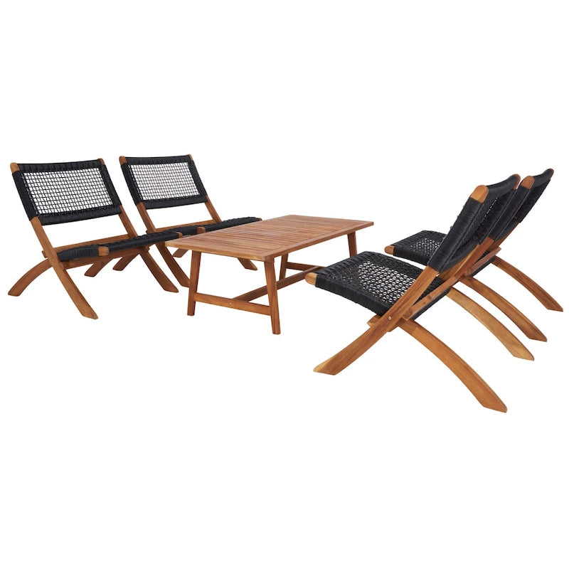 SAFAVIEH Ensemble café Almine 5 pièces en bois d'acacia – 24Px45Lx28H