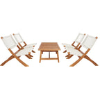 SAFAVIEH Ensemble café Almine 5 pièces en bois d'acacia – 24Px45Lx28H
