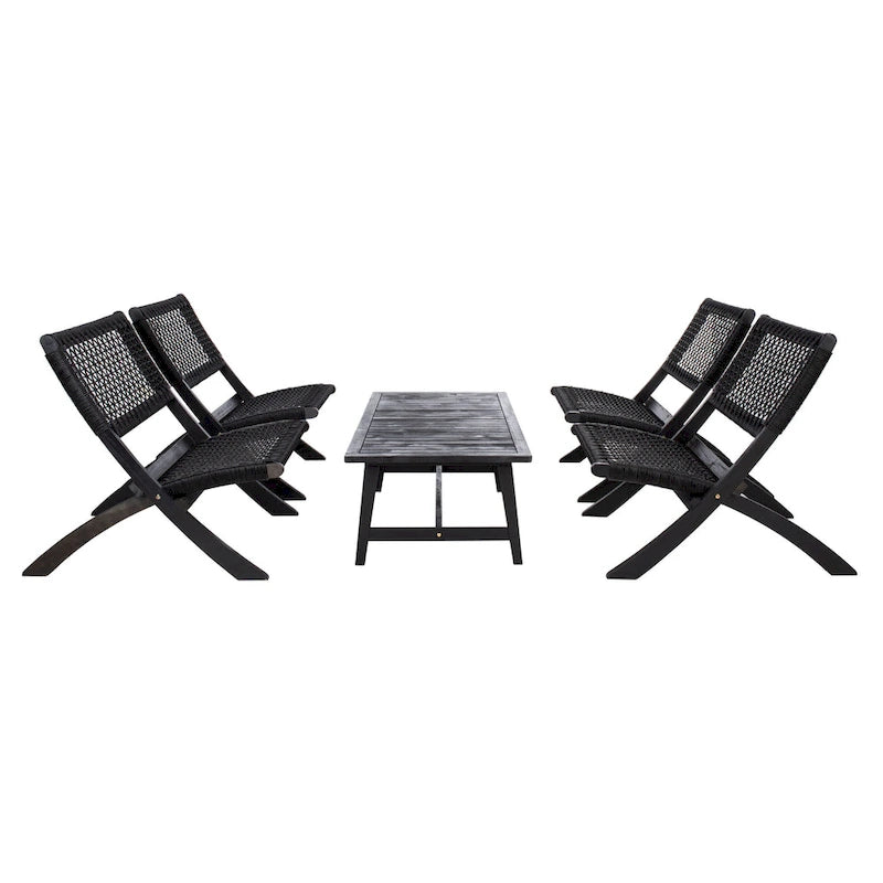 SAFAVIEH Ensemble café Almine 5 pièces en bois d'acacia – 24Px45Lx28H