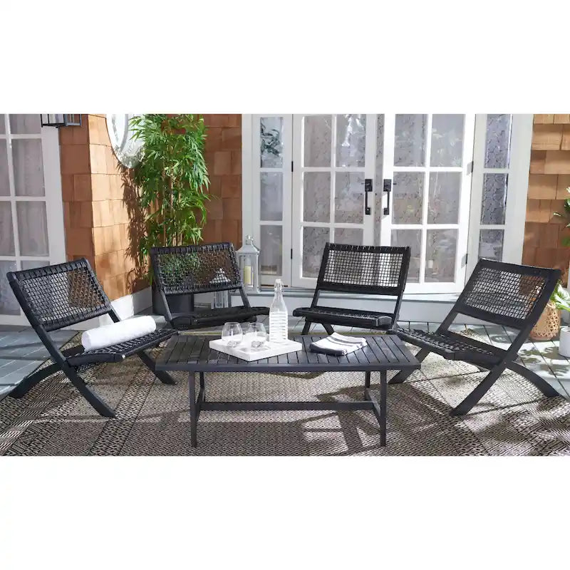 SAFAVIEH Ensemble café Almine 5 pièces en bois d'acacia – 24Px45Lx28H