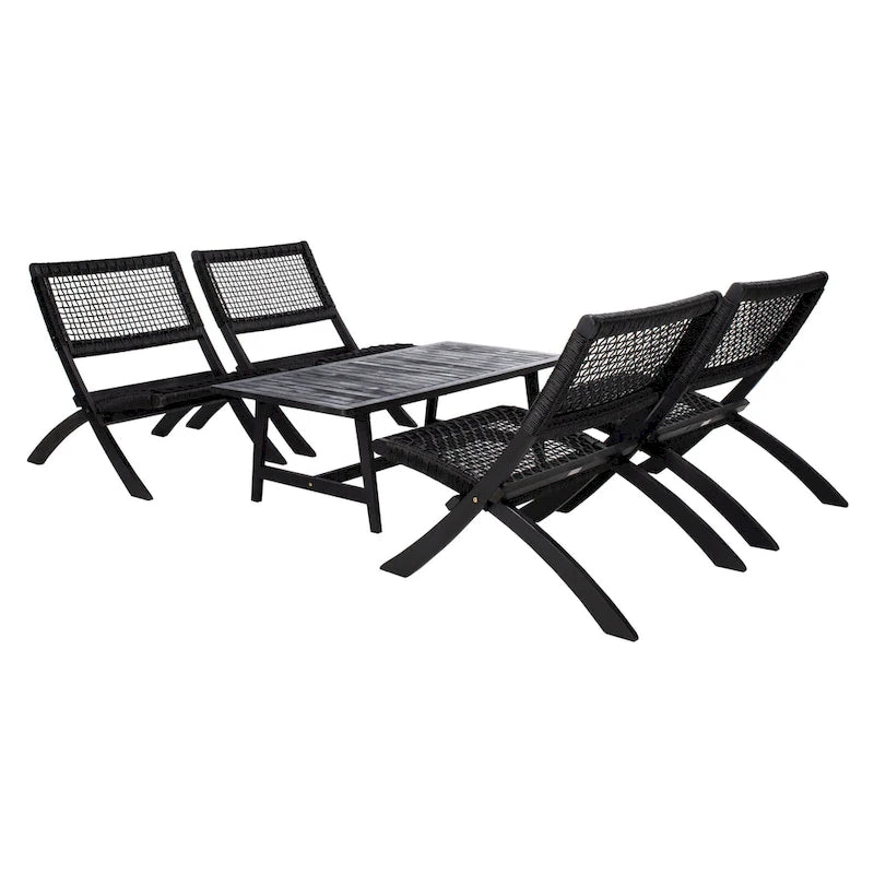 SAFAVIEH Ensemble café Almine 5 pièces en bois d'acacia – 24Px45Lx28H