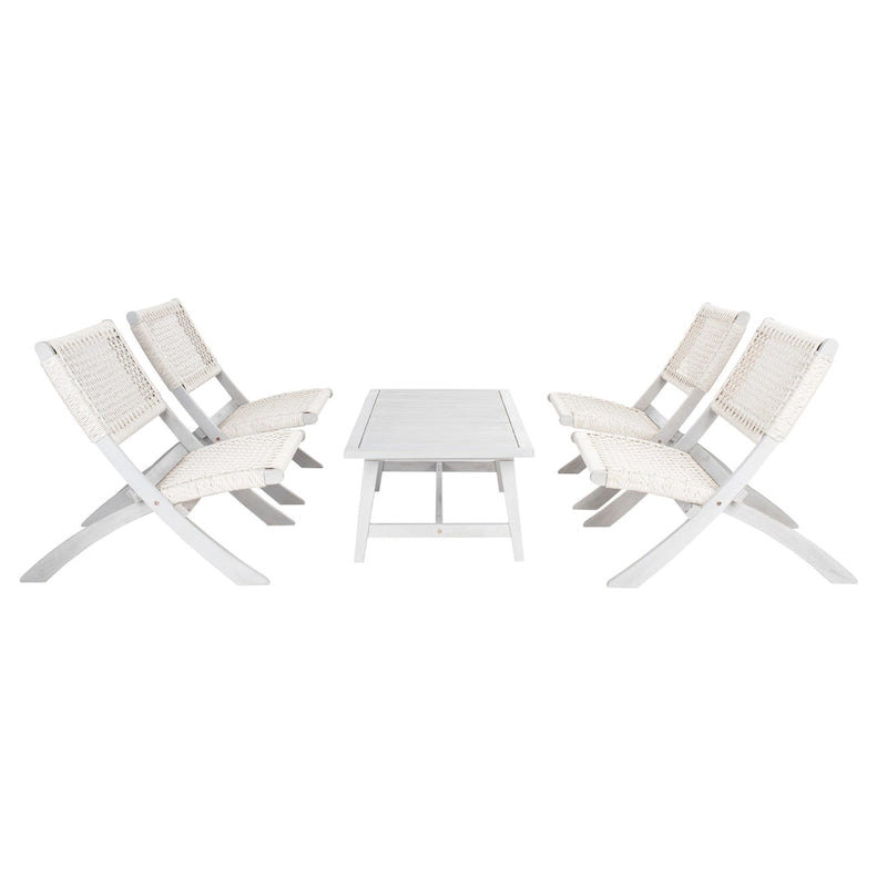 SAFAVIEH Ensemble café Almine 5 pièces en bois d'acacia – 24Px45Lx28H