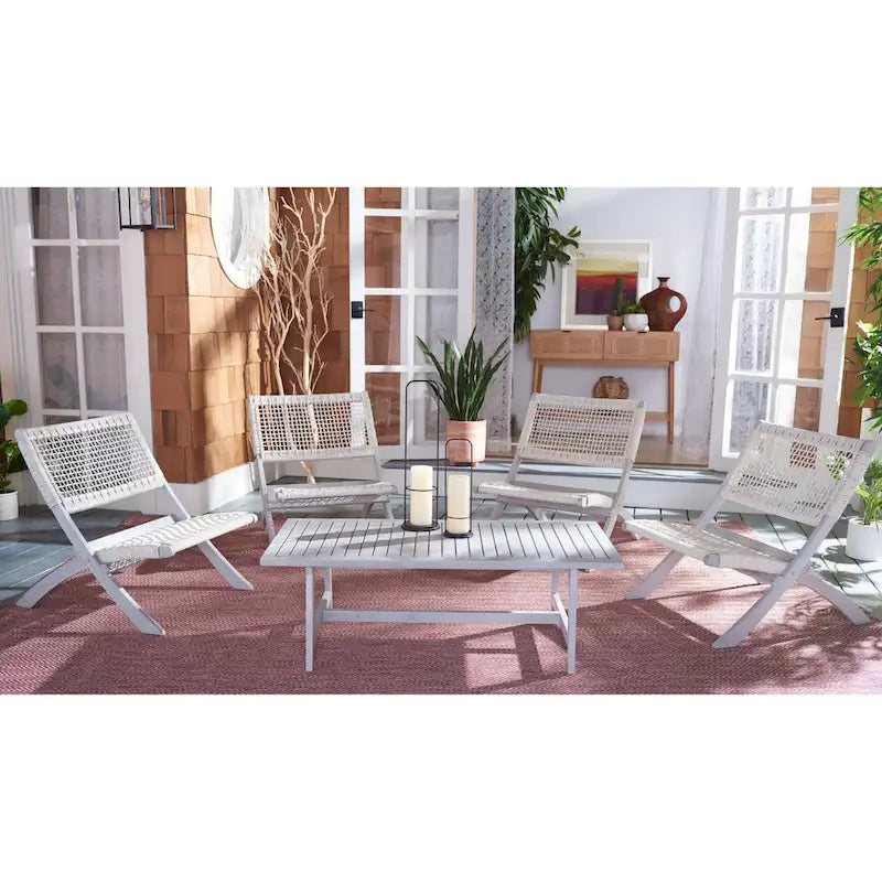 SAFAVIEH Ensemble café Almine 5 pièces en bois d'acacia – 24Px45Lx28H