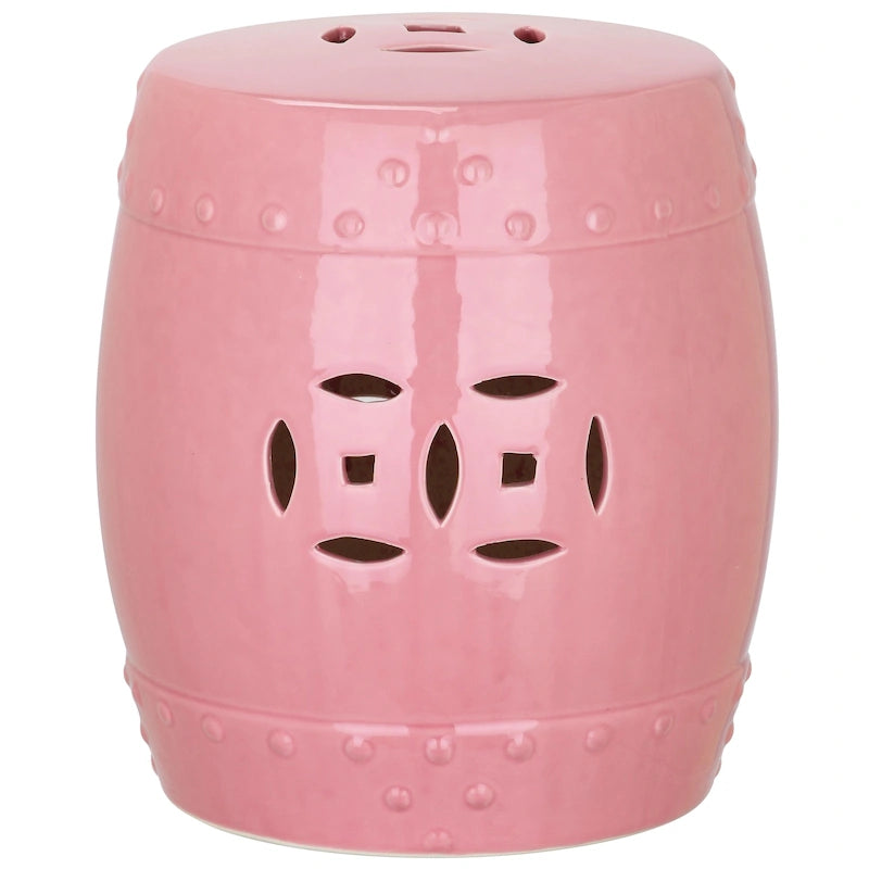 SAFAVIEH Kids Machelle Mini Ming Rose Petit Tabouret de Jardin Décoratif en Céramique