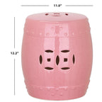 SAFAVIEH Kids Machelle Mini Ming Rose Petit Tabouret de Jardin Décoratif en Céramique