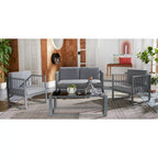 SAFAVIEH Ensemble de salon d'extérieur 4 pièces Severa - 49L x 28P x 25H