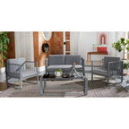 SAFAVIEH Outdoor Severa 4-Piece Living Set - 49W x 28D x 25H