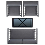 SAFAVIEH Ensemble de salon d'extérieur 4 pièces Severa - 49L x 28P x 25H