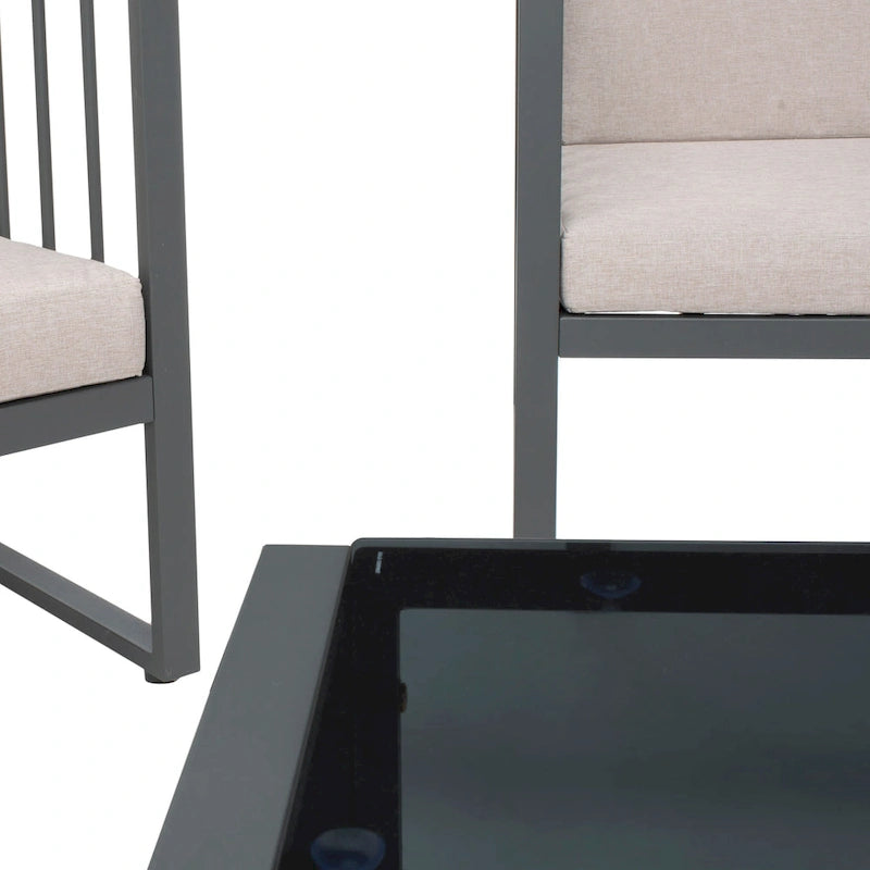 SAFAVIEH Ensemble de salon d'extérieur 4 pièces Severa - 49L x 28P x 25H