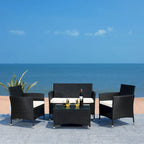 SAFAVIEH Outdoor Tamya 4-Piece Patio Conversation Set - 41W x 31D x 23H