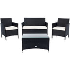 Ensemble de conversation d'extérieur 4 pièces Tamya de SAFAVIEH - 41L x 31P x 23H