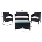 Ensemble de conversation d'extérieur 4 pièces Tamya de SAFAVIEH - 41L x 31P x 23H