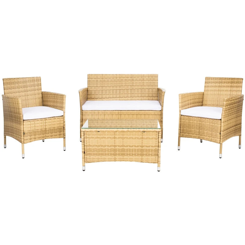 Ensemble de conversation d'extérieur 4 pièces Tamya de SAFAVIEH - 41L x 31P x 23H