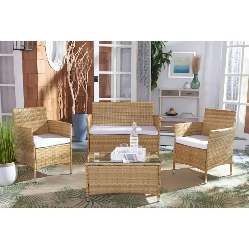 Ensemble de conversation d'extérieur 4 pièces Tamya de SAFAVIEH - 41L x 31P x 23H