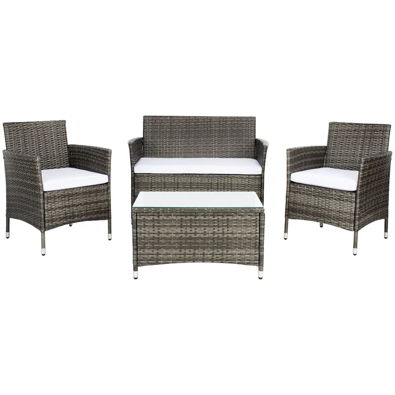 Ensemble de conversation d'extérieur 4 pièces Tamya de SAFAVIEH - 41L x 31P x 23H