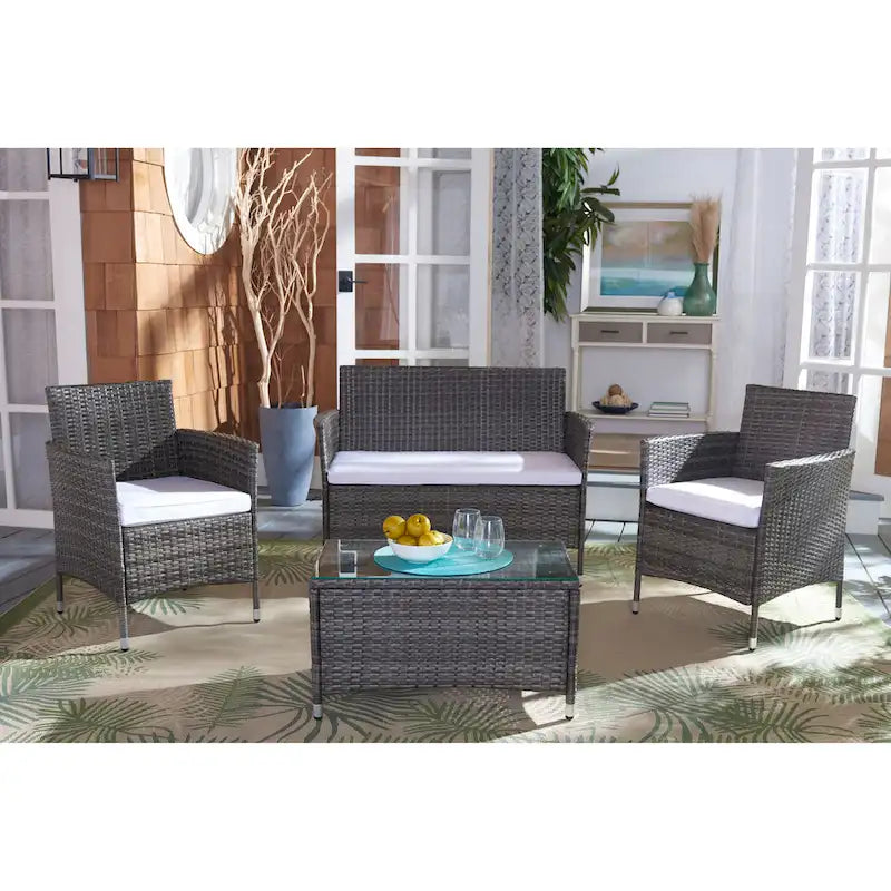 Ensemble de conversation d'extérieur 4 pièces Tamya de SAFAVIEH - 41L x 31P x 23H