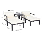 SAFAVIEH Outdoor Maiya Ensemble de 5 pièces pour extérieur - 29L x 27P x 27H