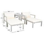 SAFAVIEH Outdoor Maiya Ensemble de 5 pièces pour extérieur - 29L x 27P x 27H