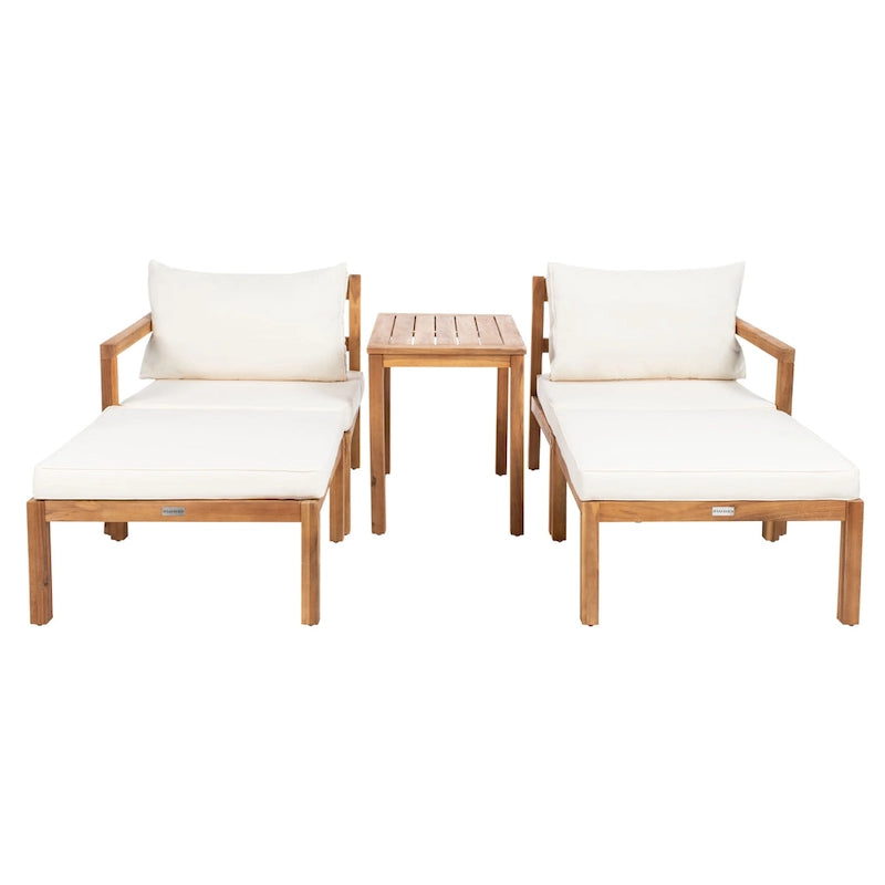 SAFAVIEH Outdoor Maiya Ensemble de 5 pièces pour extérieur - 29L x 27P x 27H