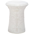 Tabouret de jardin décoratif en céramique blanc SAFAVIEH Paradise Nafiye Zoe