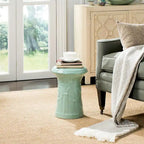 Tabouret de jardin décoratif en céramique blanc SAFAVIEH Paradise Nafiye Zoe