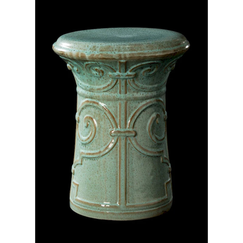 Tabouret de jardin décoratif en céramique blanc SAFAVIEH Paradise Nafiye Zoe