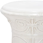 Tabouret de jardin décoratif en céramique blanc SAFAVIEH Paradise Nafiye Zoe