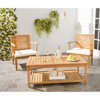 SAFAVIEH Outdoor Annamaria Acacia Wood Coffee Table - 43Wx24Dx17H