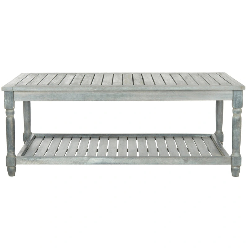SAFAVIEH Table basse d'extérieur Annamaria en bois d'acacia - 43Lx24Px17H