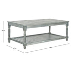 SAFAVIEH Table basse d'extérieur Annamaria en bois d'acacia - 43Lx24Px17H