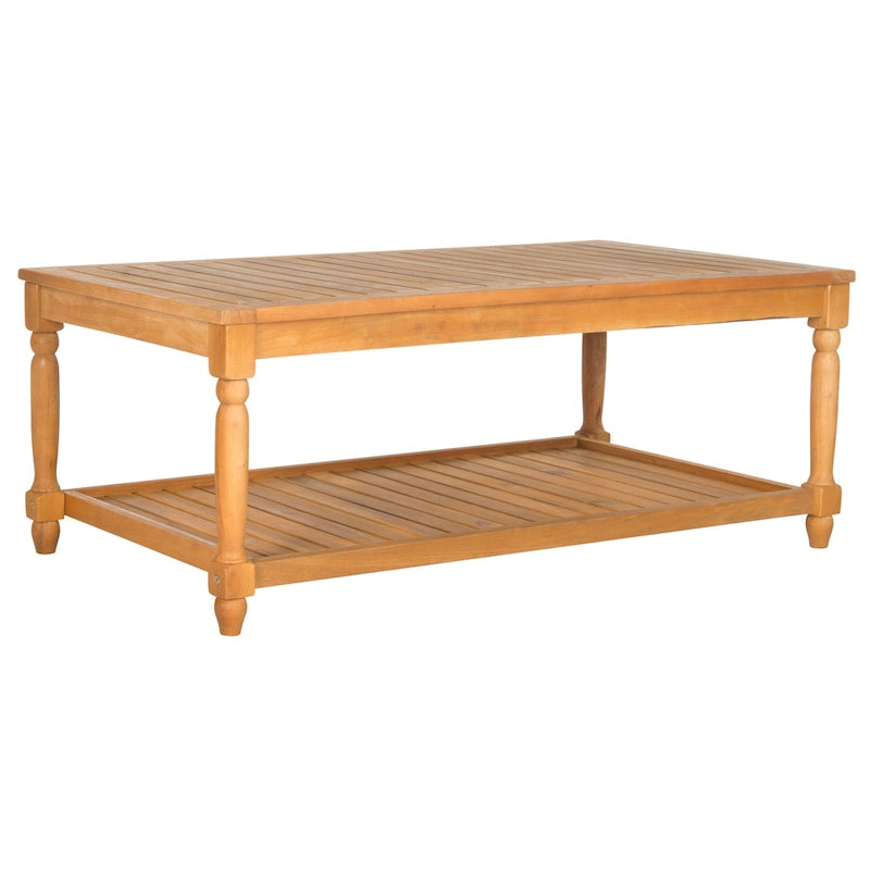 SAFAVIEH Table basse d'extérieur Annamaria en bois d'acacia - 43Lx24Px17H