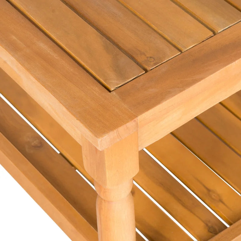 SAFAVIEH Table basse d'extérieur Annamaria en bois d'acacia - 43Lx24Px17H