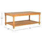 SAFAVIEH Table basse d'extérieur Annamaria en bois d'acacia - 43Lx24Px17H