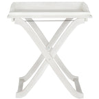 SAFAVIEH Table plateau pliante d'extérieur Anastasiia en bois d'acacia - 19Wx27Dx32H