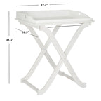 SAFAVIEH Table plateau pliante d'extérieur Anastasiia en bois d'acacia - 19Wx27Dx32H
