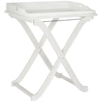 SAFAVIEH Table plateau pliante d'extérieur Anastasiia en bois d'acacia - 19Wx27Dx32H