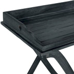 SAFAVIEH Table plateau pliante d'extérieur Anastasiia en bois d'acacia - 19Wx27Dx32H