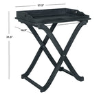SAFAVIEH Table plateau pliante d'extérieur Anastasiia en bois d'acacia - 19Wx27Dx32H