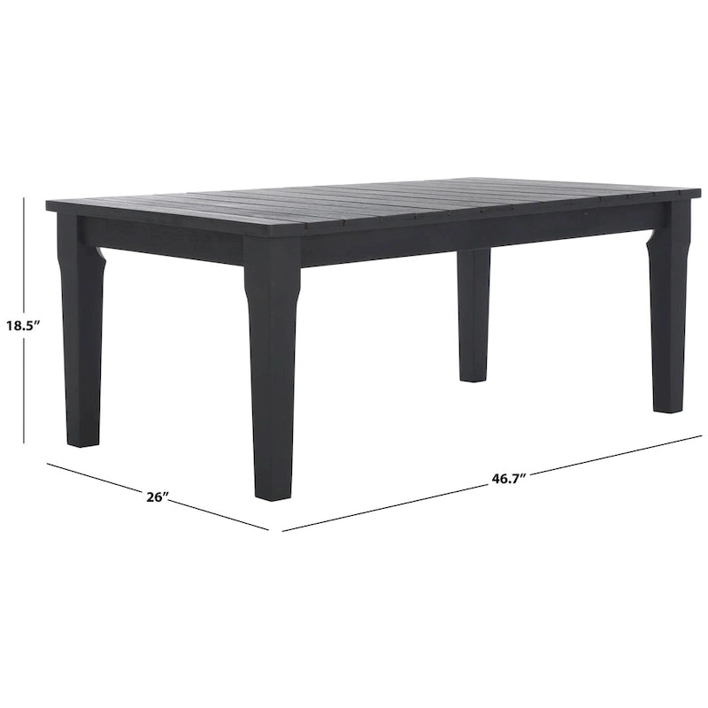 SAFAVIEH Couture Kathern, table basse de patio en bois. - 47.4 x 26.4 x 18.5 - 47L x 26P x 19H