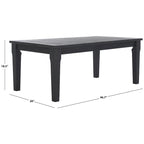 SAFAVIEH Couture Kathern, table basse de patio en bois. - 47.4 x 26.4 x 18.5 - 47L x 26P x 19H