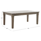 SAFAVIEH Couture Kathern, table basse de patio en bois. - 47.4 x 26.4 x 18.5 - 47L x 26P x 19H