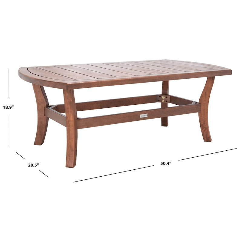 Table basse d'extérieur SAFAVIEH Couture Myrna - 50,4 L x 28,5 P x 18,9 H - 50Lx29Px19H
