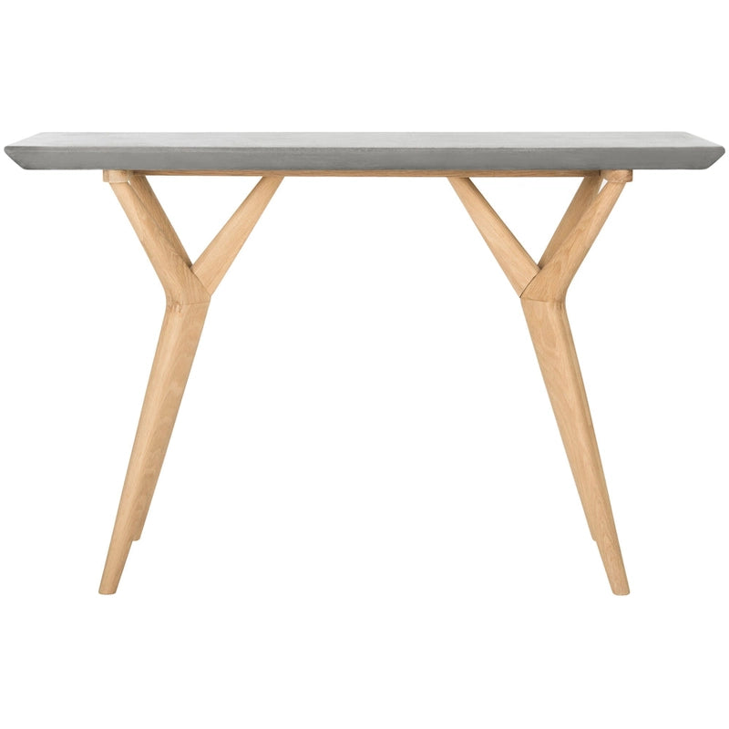 SAFAVIEH Jablenka Console moderne en béton gris foncé pour intérieur/extérieur - 47,2 x 15,8 x 29,9 - 47Lx16Px30H