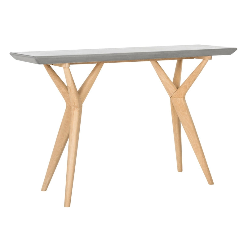 SAFAVIEH Jablenka Console moderne en béton gris foncé pour intérieur/extérieur - 47,2 x 15,8 x 29,9 - 47Lx16Px30H