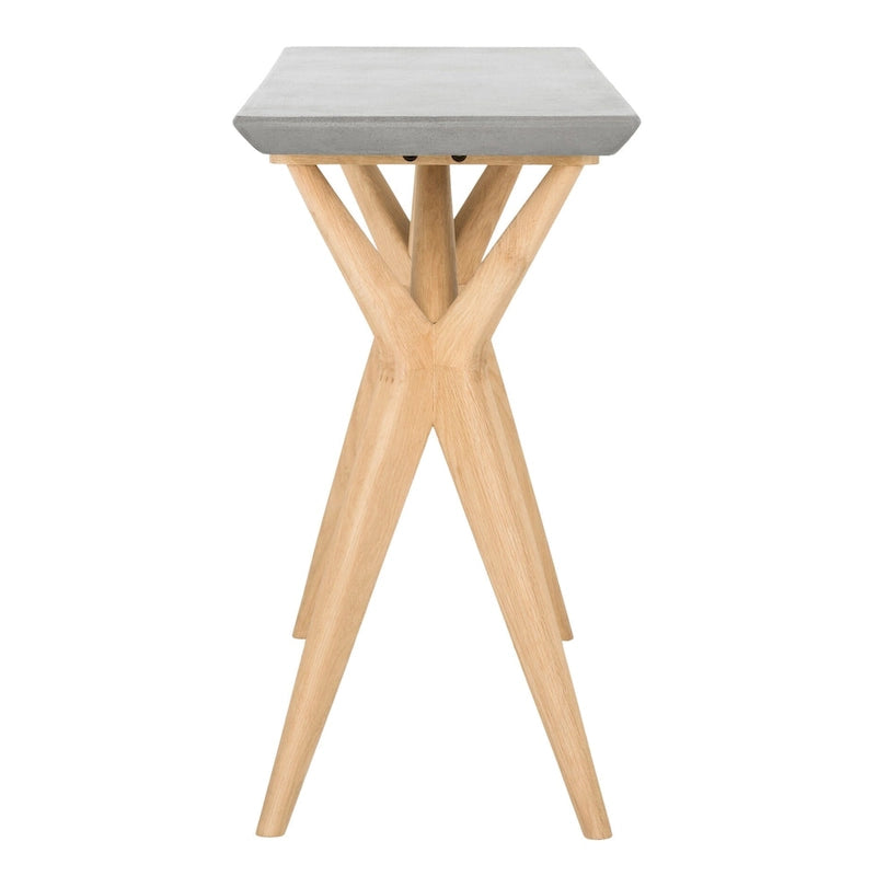 SAFAVIEH Jablenka Console moderne en béton gris foncé pour intérieur/extérieur - 47,2 x 15,8 x 29,9 - 47Lx16Px30H